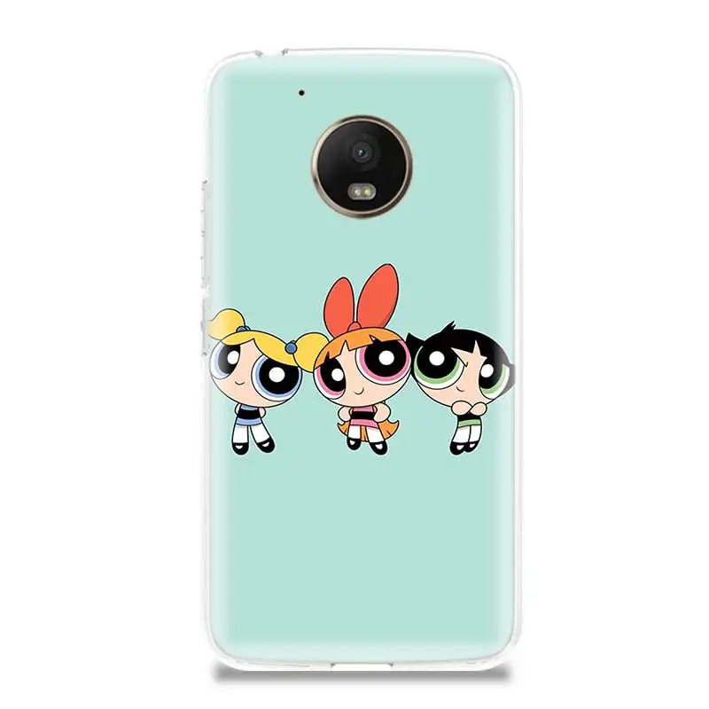 Аксессуары для девочек Powerpuff чехол телефона Motorola Moto G7 G6 G5S G5 E4 Plus G4 E5 Play X4 с узором