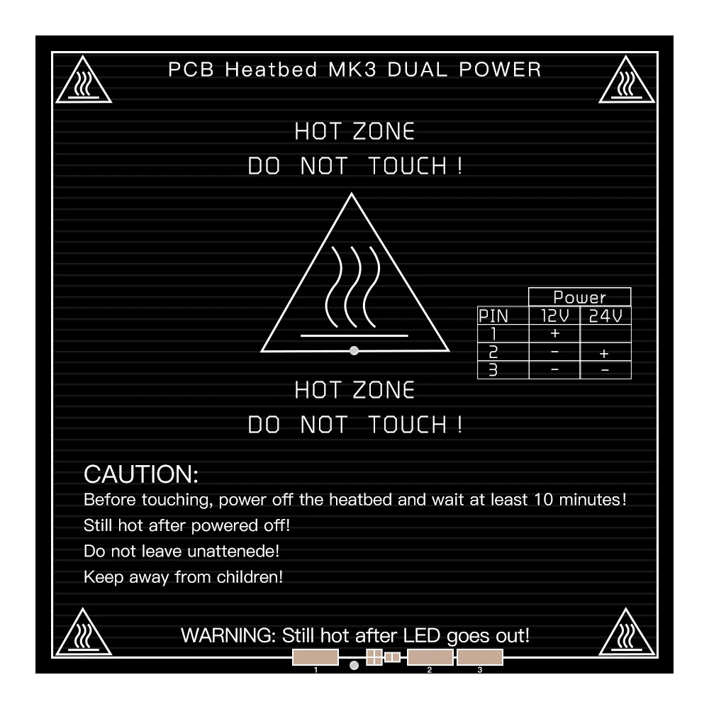 Модернизированный MK2B с подогревом плата PCB Запчасти обогрев двойная 12 V 24 Красный