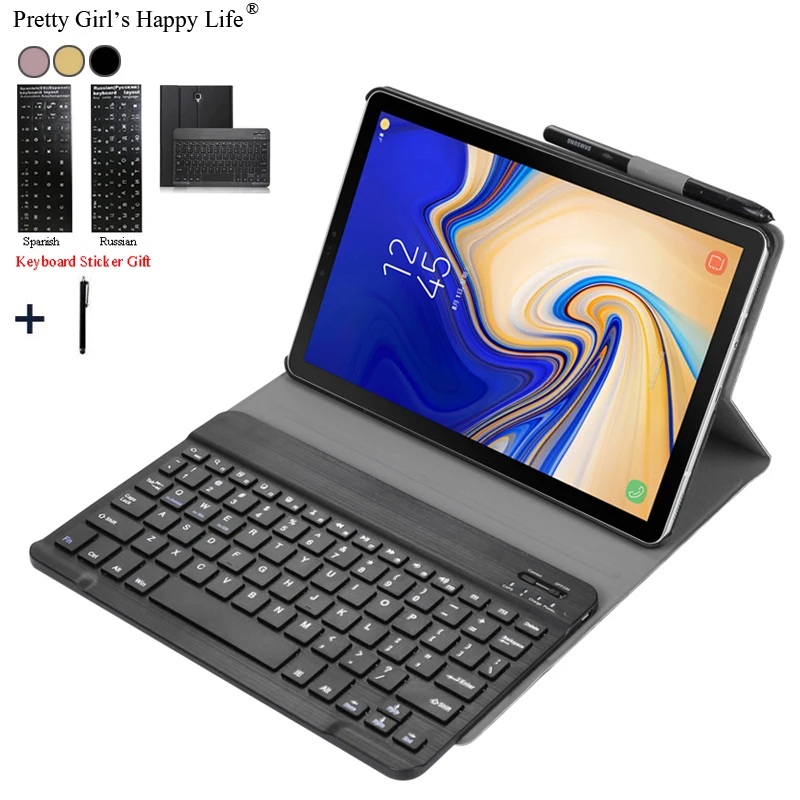 Съемный чехол для Samsung Galaxy Tab A 10 1 дюйма 2019 T510 T515 Wi Fi Bluetooth клавиатура откидной