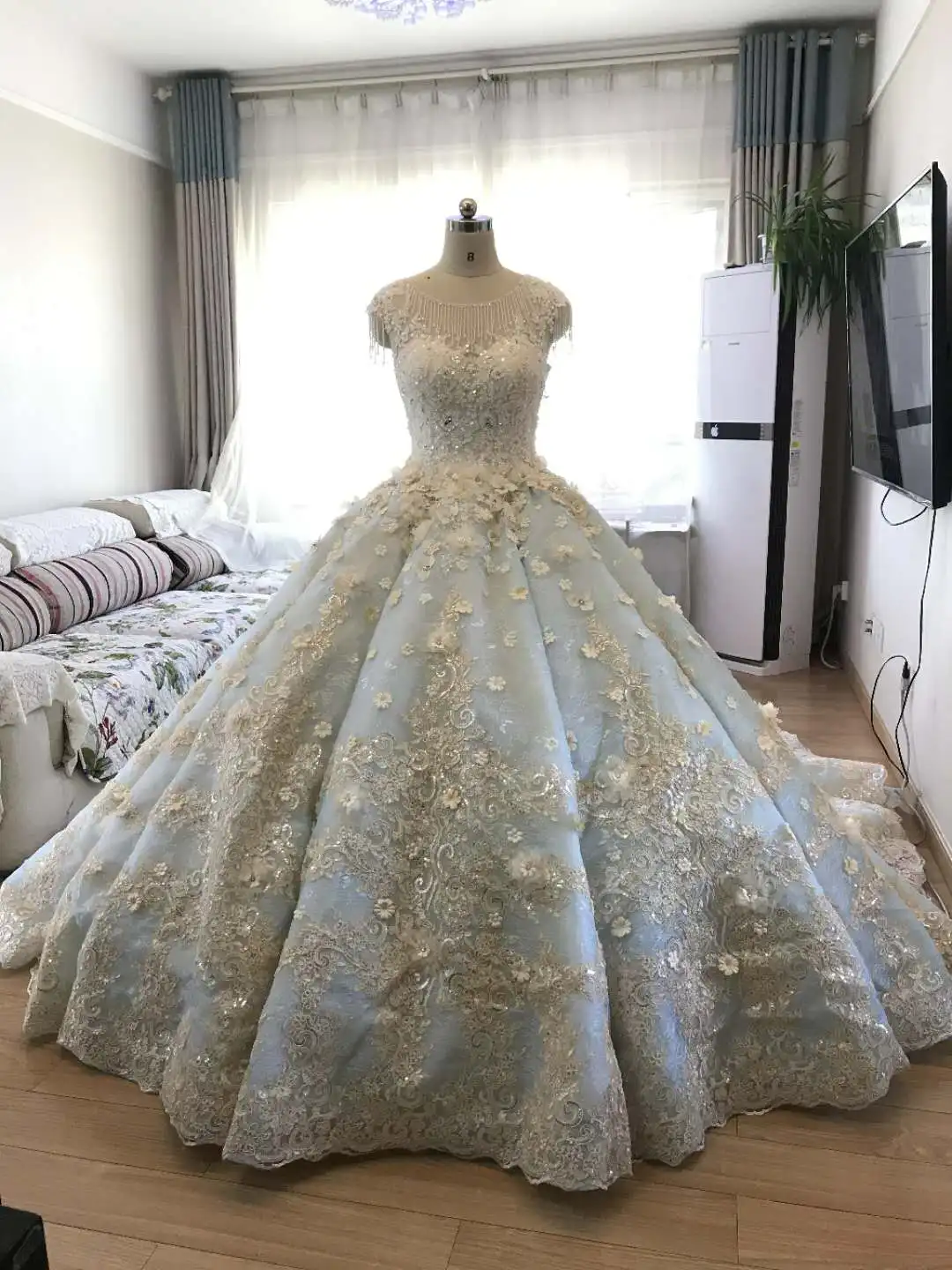 Vestido De Noiva роскошное высококачественное винтажное бальное платье с бусинами