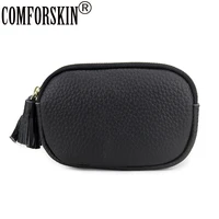 comforskin brand luxurious genuine leather coin purses high quality multi function double compartment women leather wallets