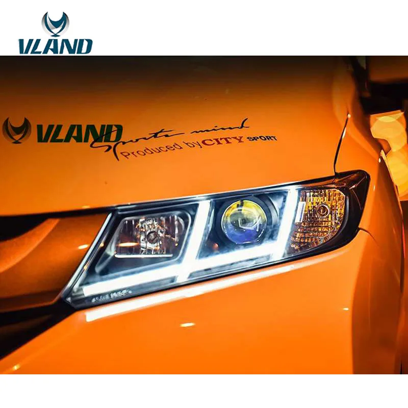 VLAND завод для автомобильных головных ламп Honda City светодиодный светильник 2014-2016