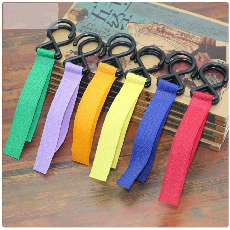 Cute Multicolor Plastic Baby Stroller Accessories Pram 2 Hooks Pushchair Car Hanger Hanging Strap Random Color High Quality | Мать и