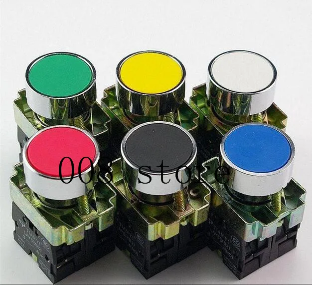 

1PCS Xb2BA21 XB2BA31 XB2BA42 XB2BA51 Push button Switch 22mm 1NO momentary six Color optional red yellow blue white