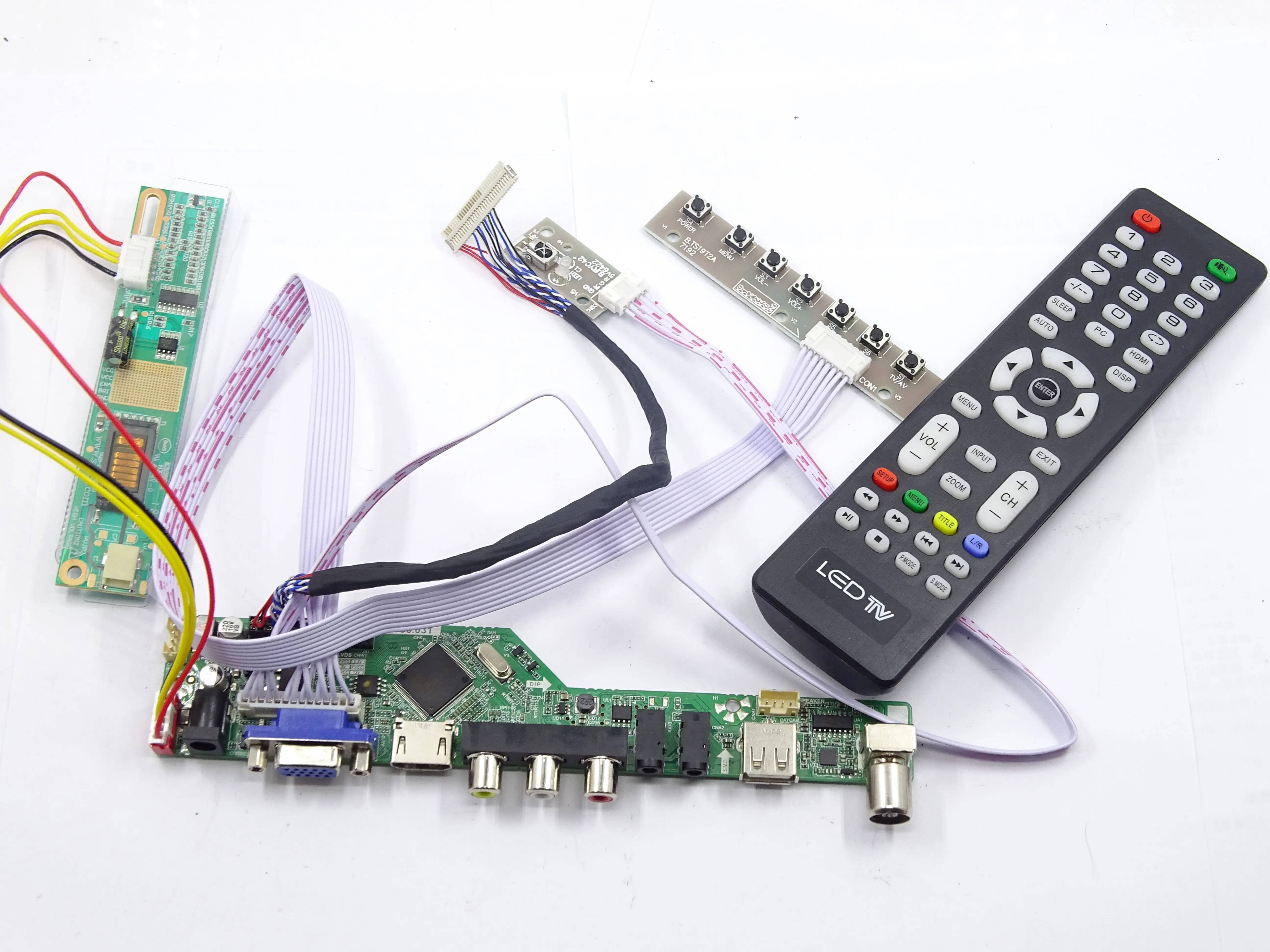 VGA AV ТВ USB ЖК-дисплей светодиодный контроллер комплект diy плата драйверная аудио