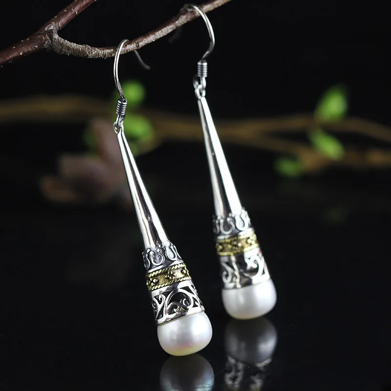 Женские серьги из серебра 100% пробы в этническом стиле|earrings ethnic|earrings forearrings for women |