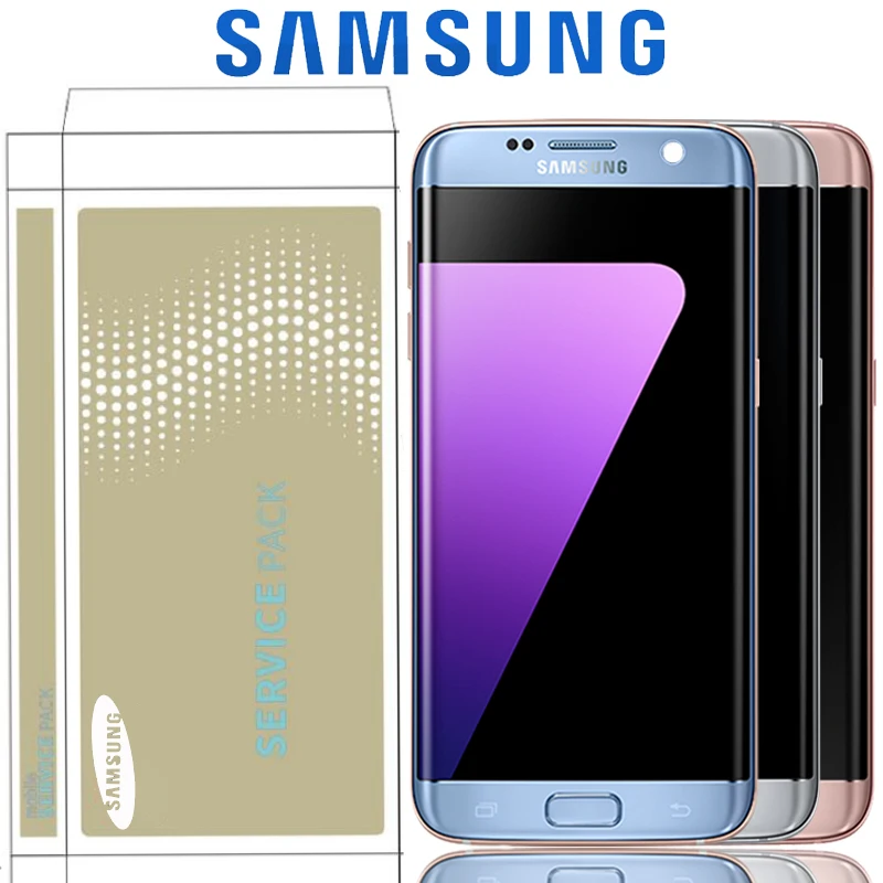 5,5 ''ЖК-дисплей для samsung Galaxy S7 Edge с рамкой G935F G935FD, дигитайзер в сборе с сервисным пакетом