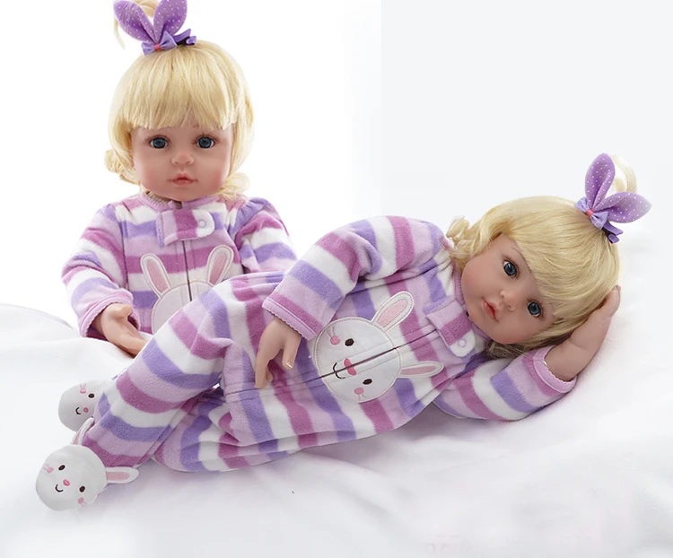 Кукла Reborn babies 22 дюйма блонд волосы кукла для девочки reborn силиконовая виниловая