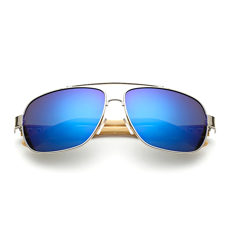 Солнцезащитные очки-авиаторы в стиле ретро для мужчин и женщин бамбуковые