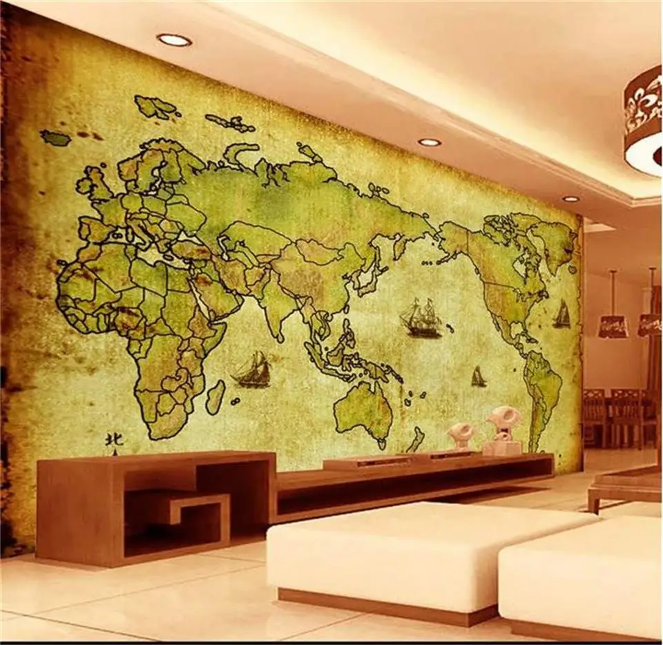 

3d wallpaper custom room photo wallpaper mural living room classic world map painting sofa TV background wallpaper for wall 3d