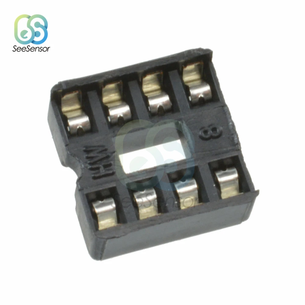 10 шт./лот 2 54 мм 8 Pin DIP 8DIP IC Socket Adapter паяльный Тип коннектор|Соединители| |