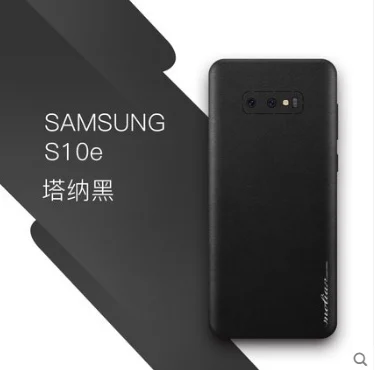 Чехол для samsung Galaxy s10, Роскошный чехол из натуральной кожи, 360 градусов, полностью кожаный чехол для телефона samsung s10 plus s10E - Цвет: black