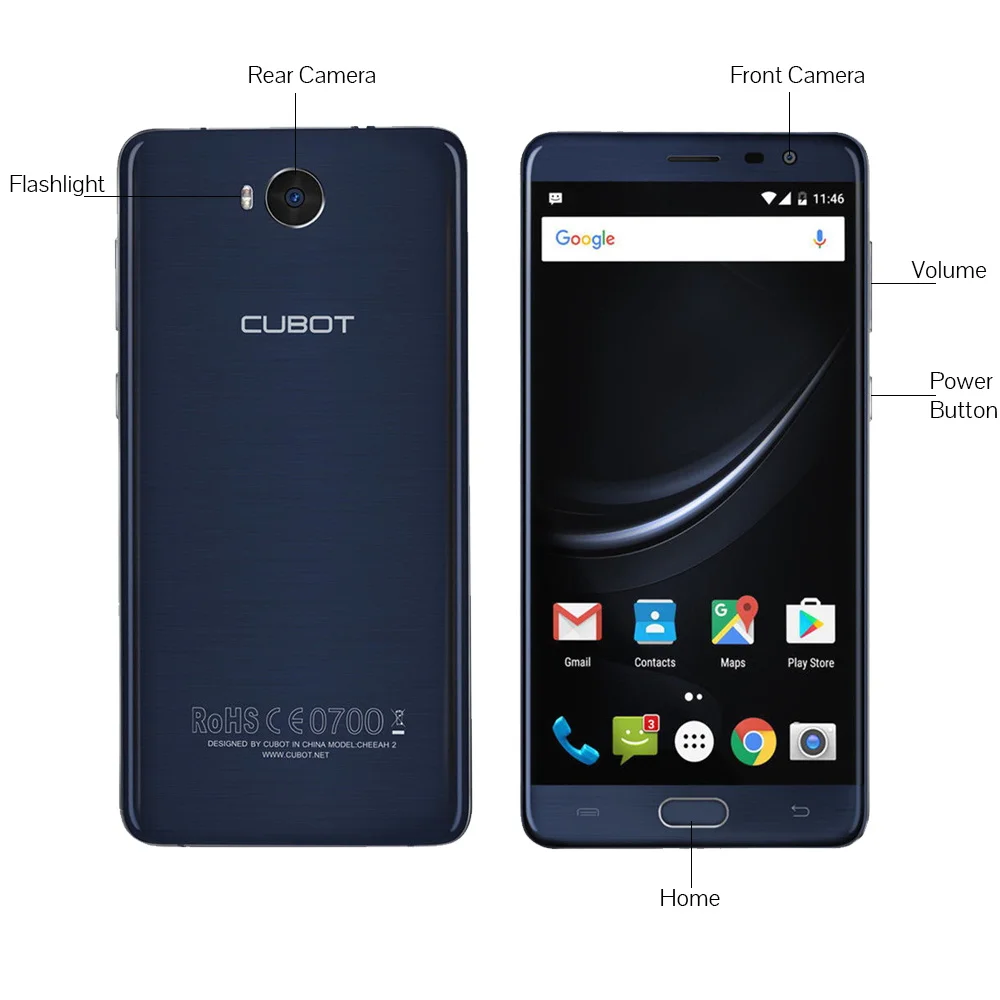 Cubot Cheetah2 MT6753 Восьмиядерный 5 &quotвысокое разрешение распознавание отпечатка