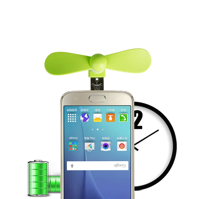 Ausuky Новый 2 в 1 Мини микро USB вентилятор для мобильного телефона Портативный