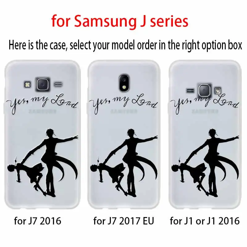 Черный чехол Батлер из аниме для Samsung J8 J4 J6 Plus 2018 J5 J3 J7 2017 ЕС 2016 силиконовый