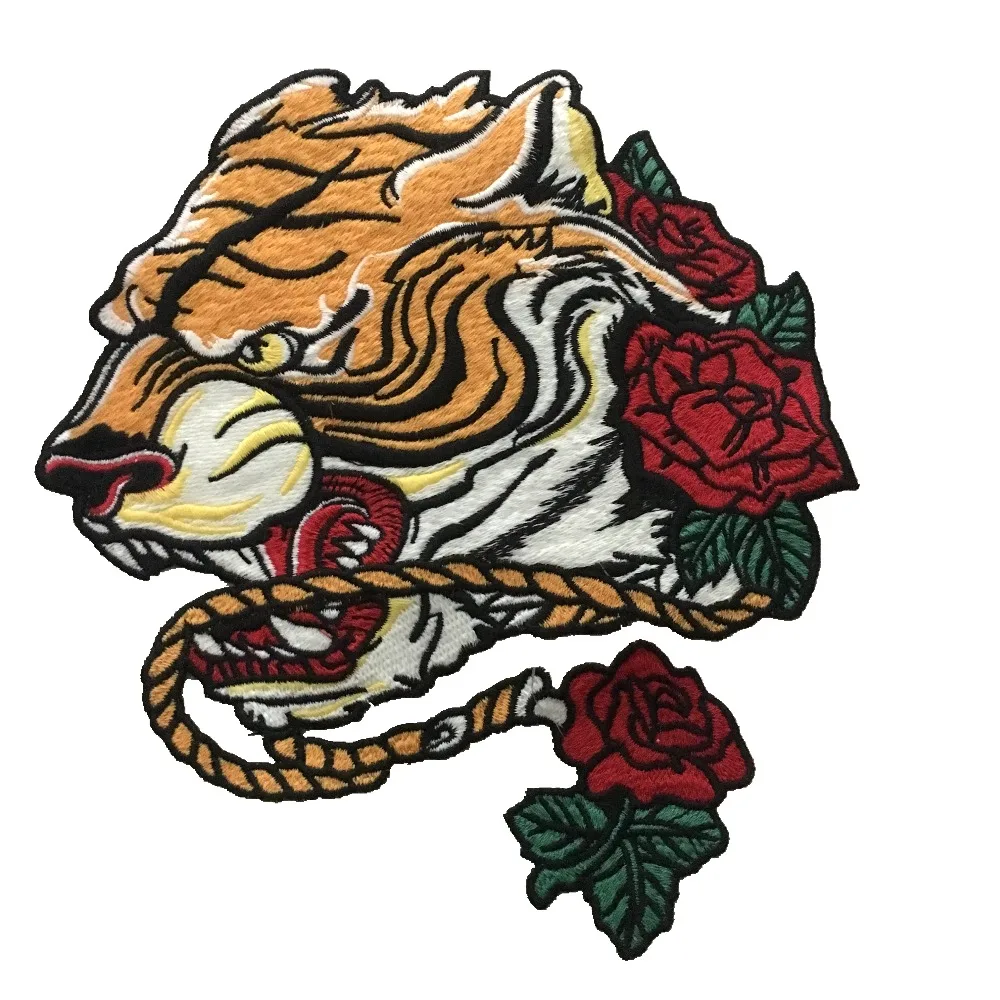 

Нашивки с тигром, 2 шт./лот, вышитые нашивки для одежды, футболки, украшения для рукоделия, аксессуары для Рождества