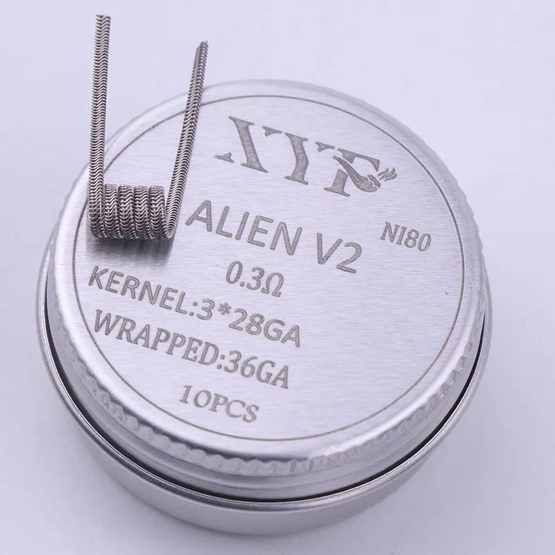 Новинка XYF 10 шт./лот предварительно собранная катушка Clapton витая ALIEN V2 clapton