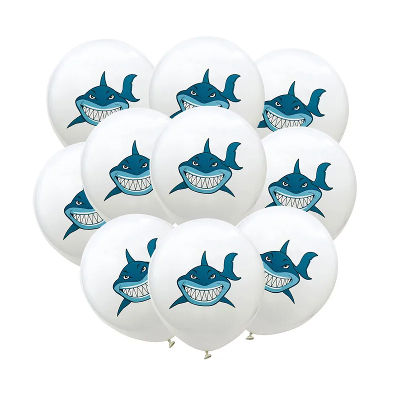 Милые детские Angry Shark латекс шарики мультфильм животных гелиевый воздух
