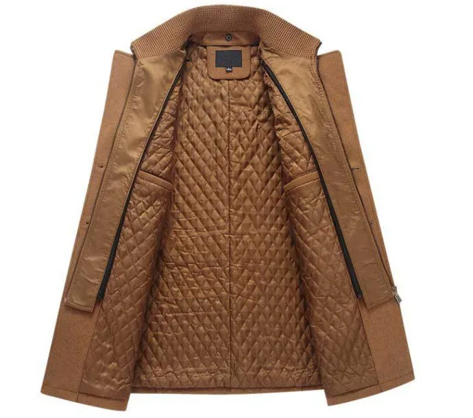 

New Winter Wool Coat Slim Fit Jackets Mens Casual Warm Outerwear Jacket and coat Man Pea Coat Plus Size M-4XL