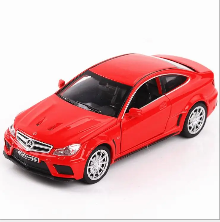 red 1:32 игрушечный автомобиль Benz C63 Металлический Игрушечный сплав автомобиль Diecasts& игрушечный Транспорт модель автомобиля Миниатюрная модель автомобиля игрушки для детей - Цвет: red