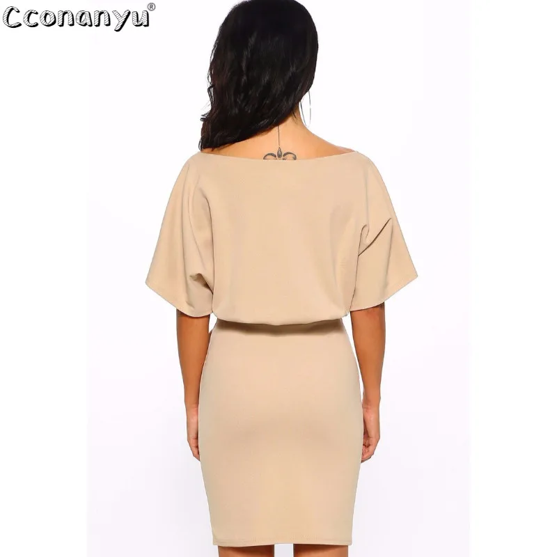 Женское платье с коротким рукавом облегающее мини поясом лето 2019|Женские платья|