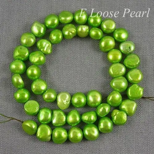 Пресноводной Жемчужина барокко Pebble grass-green pearl 7 5-8 5 мм 46 шт 15 &quot опт | Украшения и
