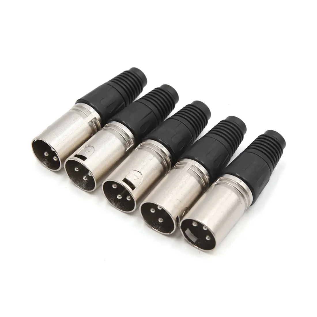 Uxcell a17031700ux1125 5 шт. XLR 3 контактный Мужской скутер зарядка аудио микрофон Микрофон
