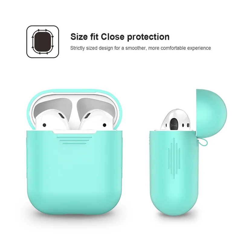 Чехол для наушников Apple AirPods силиконовый чехол беспроводных Bluetooth Air Pods защитный