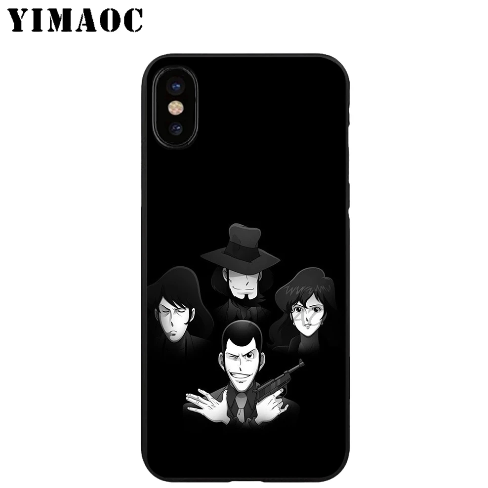 YIMAOC Lupin III Part V Soft TPU Black Silicone Case for iPhone X or 10 8 7 6 6S Plus 5 5S SE Xr Xs Max |