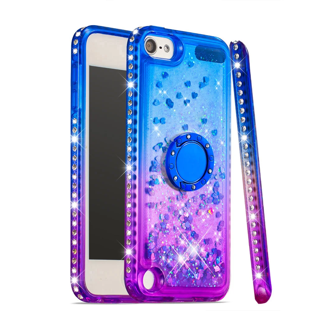 Quicksand bling Case For Apple iPod Touch 6 Cover TPU Back 5 With Ring Buckle Bracket touch touch6 |