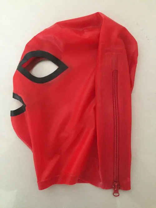 2016 new fashion latex hood rubber mask with open eyes and mouth plus size Hot sale Zentai Custom Size Latex Sale Hood Mask |