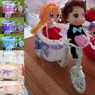 Искусственные цветы, шелковые розы, пластиковые декоративные розы для велосипеда, бонсай, искусственные цветы для свадьбы, декоративные цветы