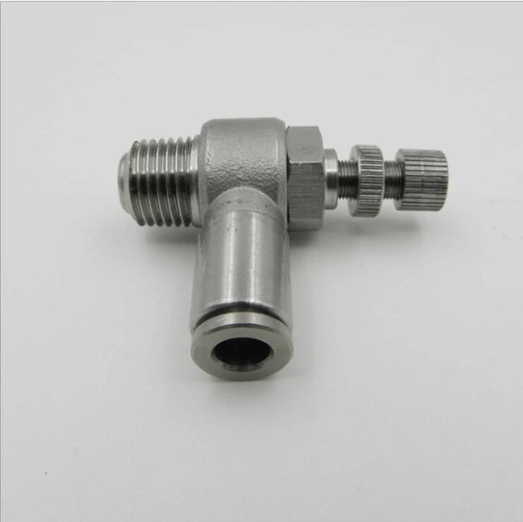 

tube size 4mm-M6 thread pneumatic stainless steel 316 push in fittings control the speed of airflow