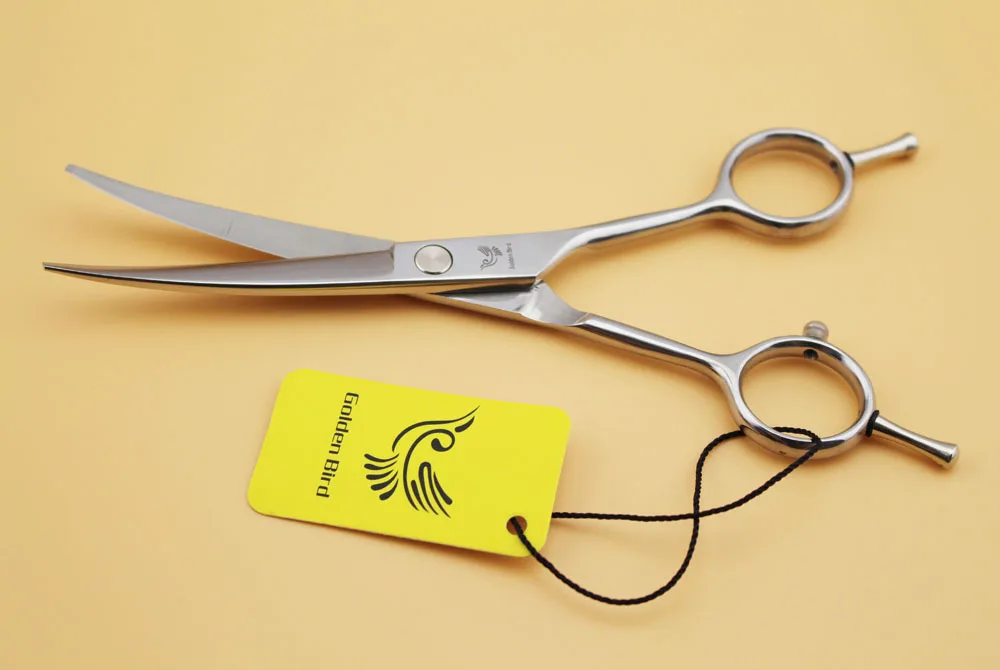 Golden Bird 6 inch Upward Curved Cutting Pet Shears for Dogs Machete Knife Small Curly Cut Dog Repair Left Right hand | Красота и