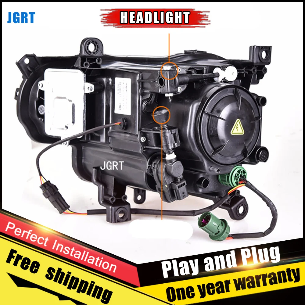 

Car Style LED headlights for JEEP Cherokee 2014-2018 for Cherokee head lamp LED DRL Lens Double Beam H7 HID Xenon bi xenon lens