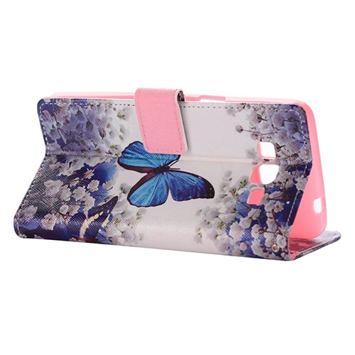 Butterfly Flower Card Slot Flip Stand Faux Leather Phone Case Cover for iPhone | Мобильные телефоны и аксессуары