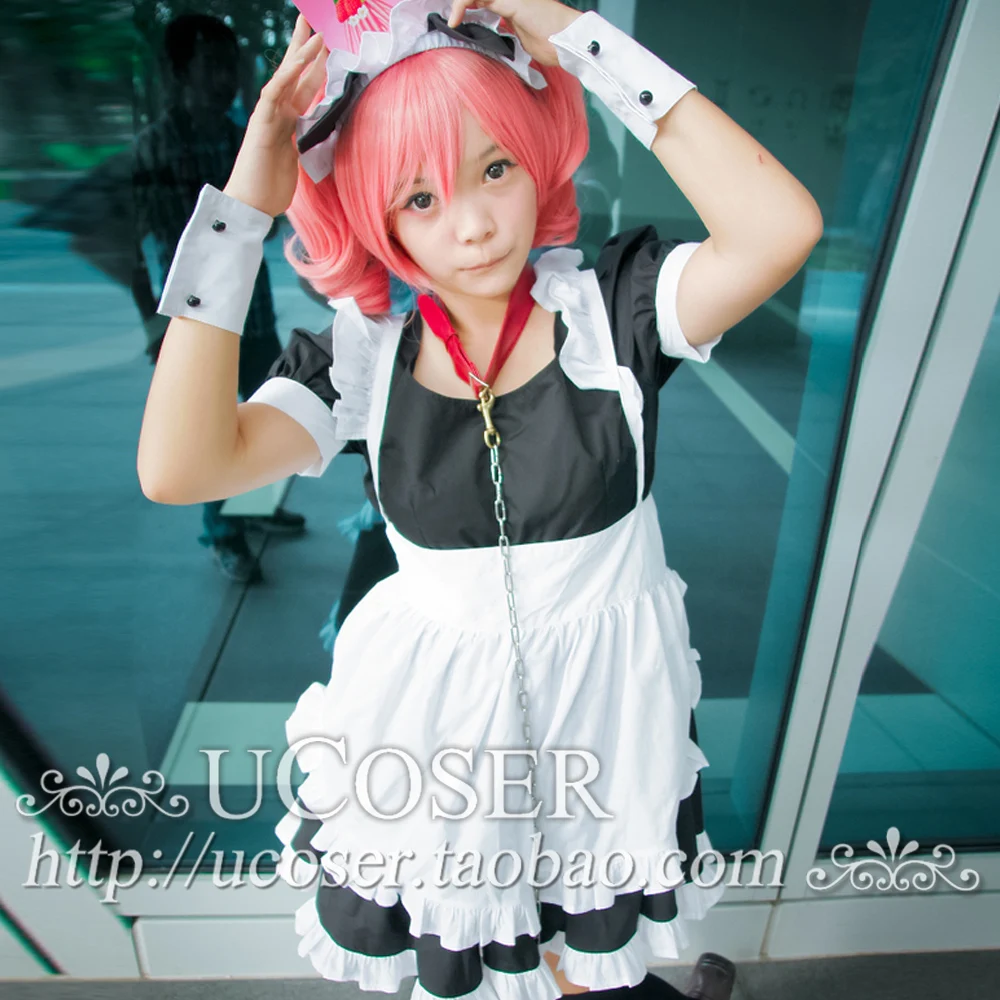 

Inu x Boku SS Cosplay Roromiya Karuta Maid Cosplay Costumes Anime Cosplay costume with hair accessory 11
