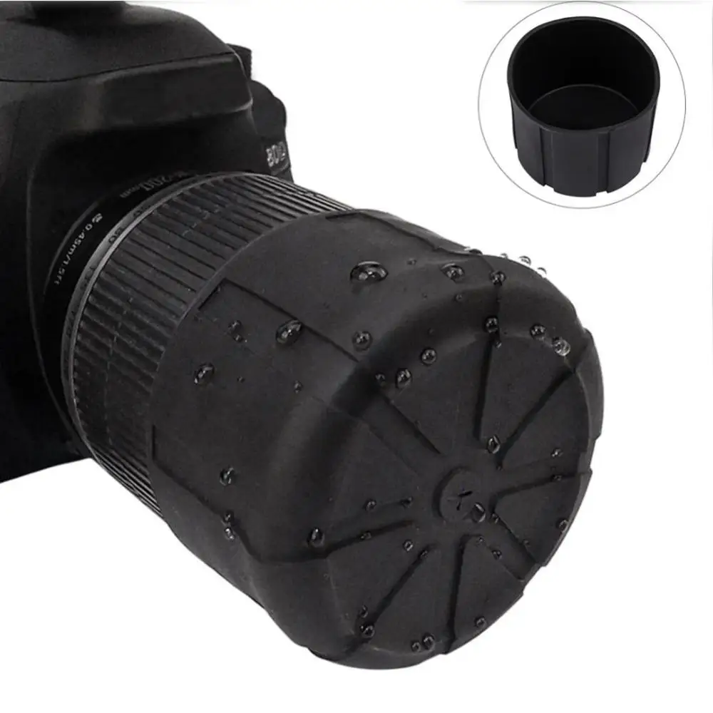 

Waterproof SLR Silicone Camera Cover Universal Lens Cap Holder Cover Camera Len Cover for Canon Nikon Sony Olypums Lumix r20