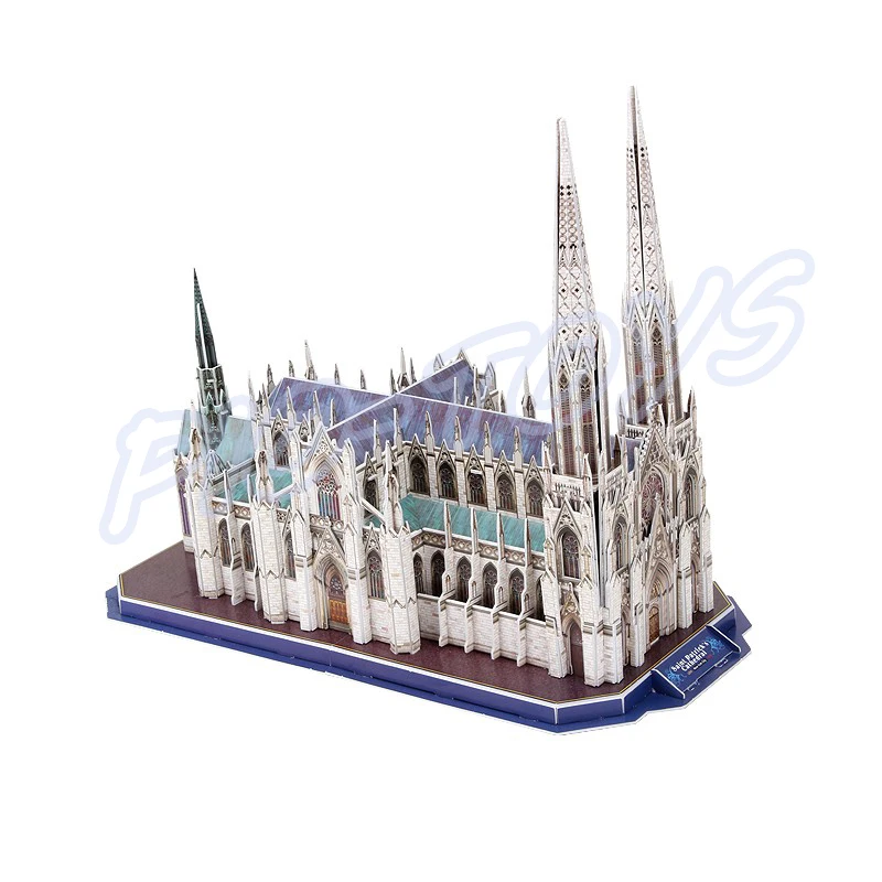 Новогодний подарок собор Святого Патрика 3D пазл модель здание всемирно