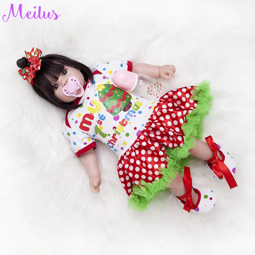 55 см 22 &quotReborn Baby Doll куклы реалистичные из мягкого силикона настоящие мягкие