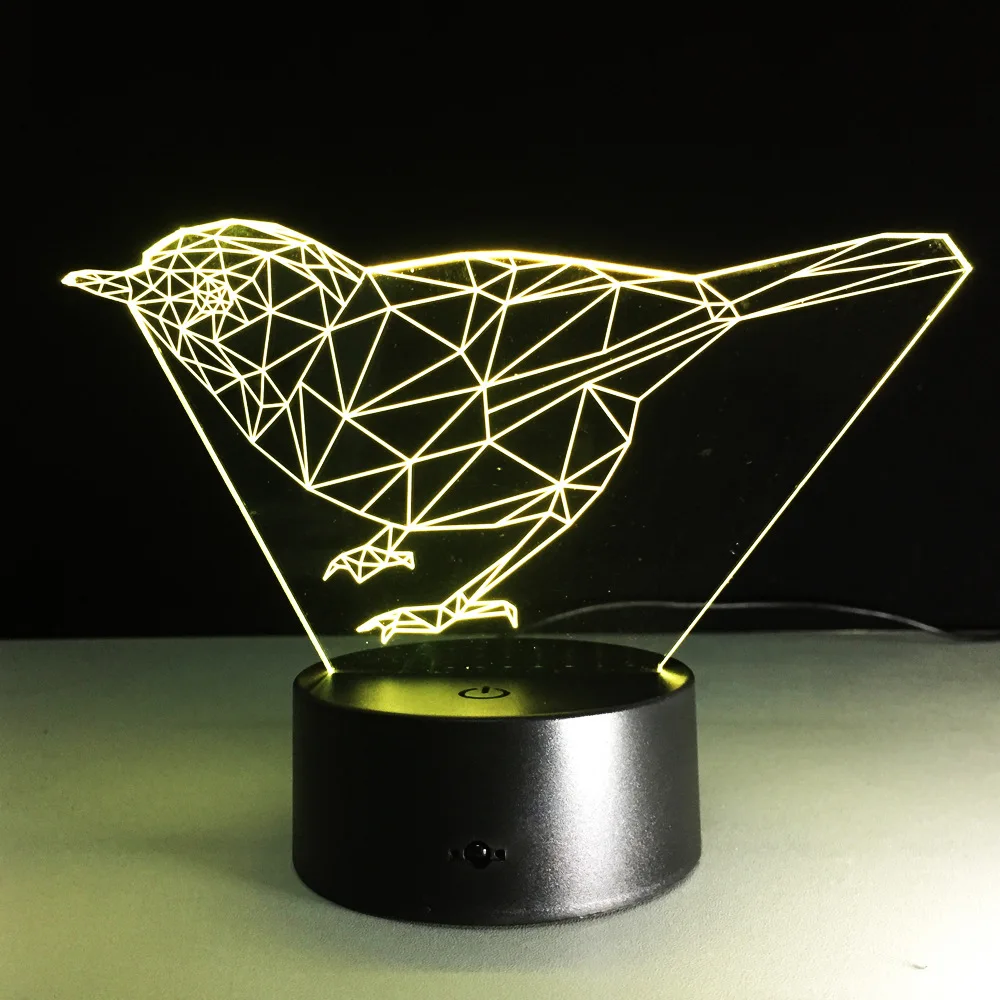 Новинка светодиодные 3d светильники Luminaria внешний аккумулятор светодиодная лампа