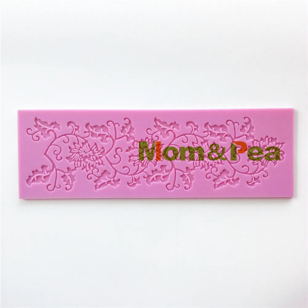 Силиконовая кружевная форма для украшения торта мамы и гороха GX108-111 бесплатная