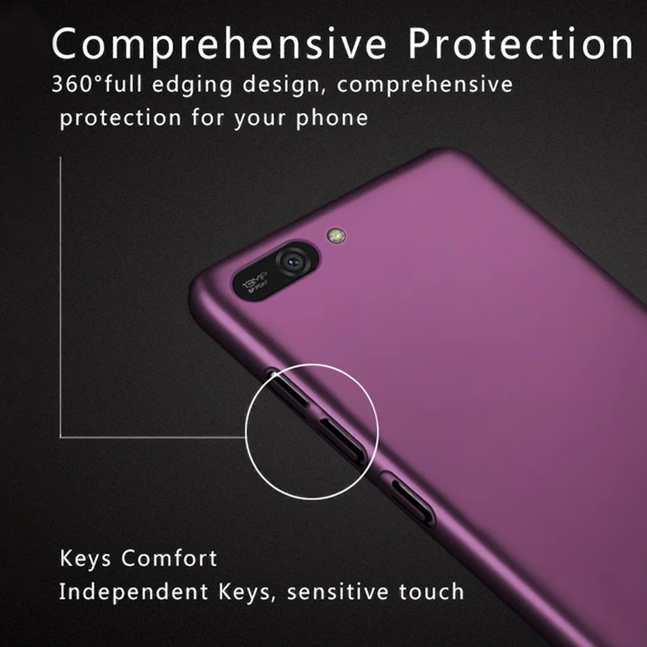 Чехол для Huawei Honor 7A 5 45 дюйма Матовый Жесткий чехол на заднюю панель телефона