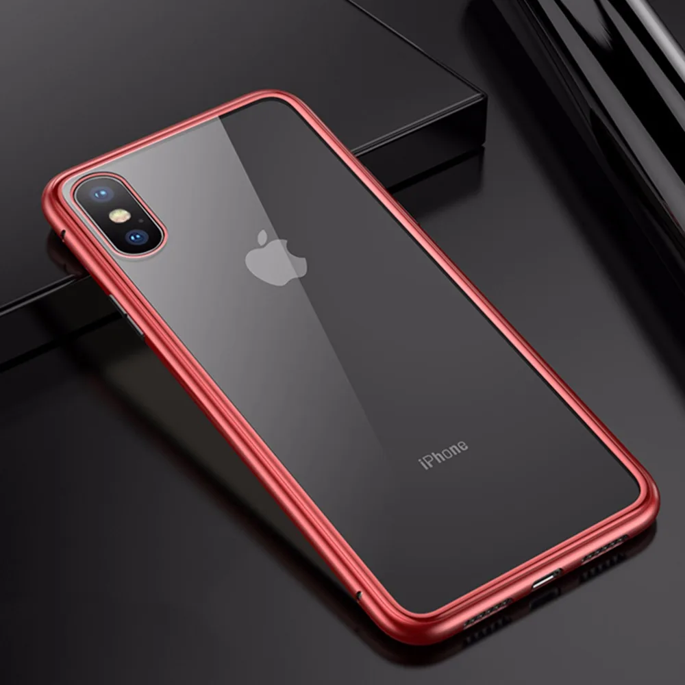 Магнитный адсорбционный металлический чехол для iphone 6 6s 7 8 роскошный из