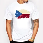 Мужская футболка BLWHSA, с этническим флагом Чехии, с коротким рукавом, с круглым вырезом, для фанатов летних игр, Размеры s-2XL