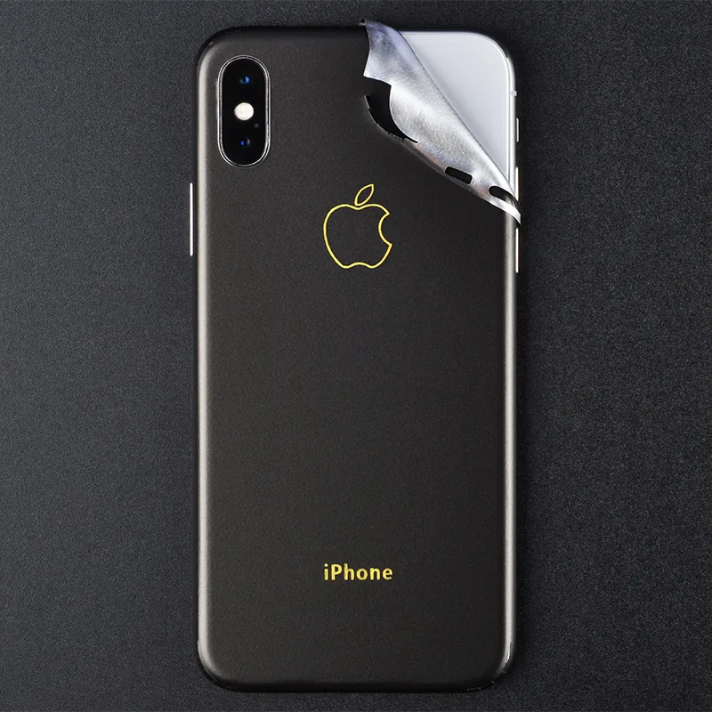 DIY ПВХ задняя пленка протектор для iphone X 8 8 Plus камера край задняя защита дизайн не чехол матовая металлическая текстура