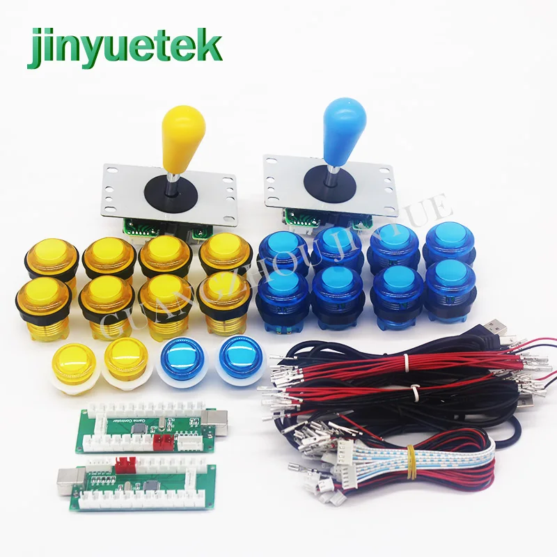 Нулевая задержка USB кодер 2 Play станция PC PS2 PS3 копия Sanwa Джойстик светодиодная
