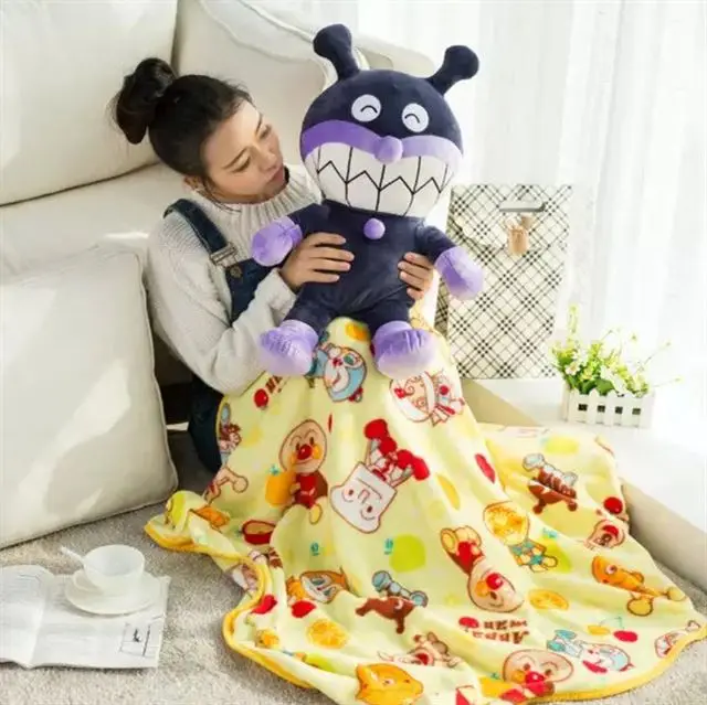 Candice guo плюшевая игрушка мягкая кукла мультфильм Anpanman Baikinman hero с одеялом офисная