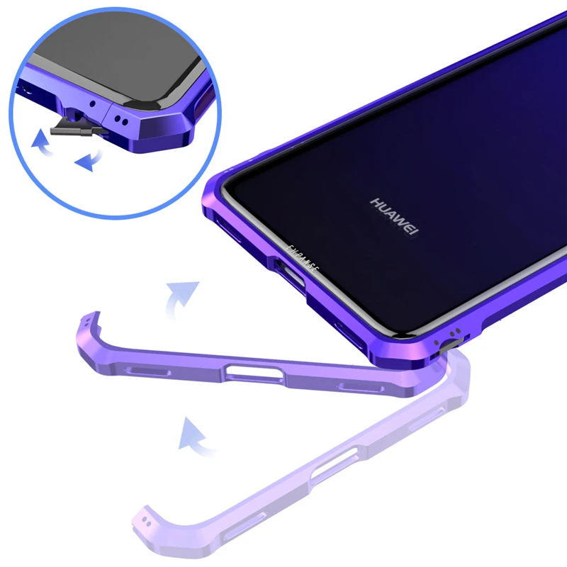 Роскошный металлический защитный чехол для huawei mate 20 Pro Lite прозрачный стеклянный X