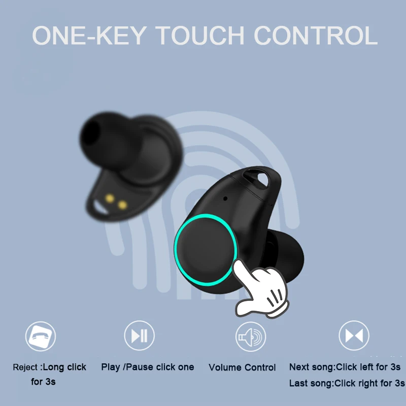 Lakukom настоящие Беспроводные Bluetooth 5 0 наушники с сенсорным управлением i7 стерео